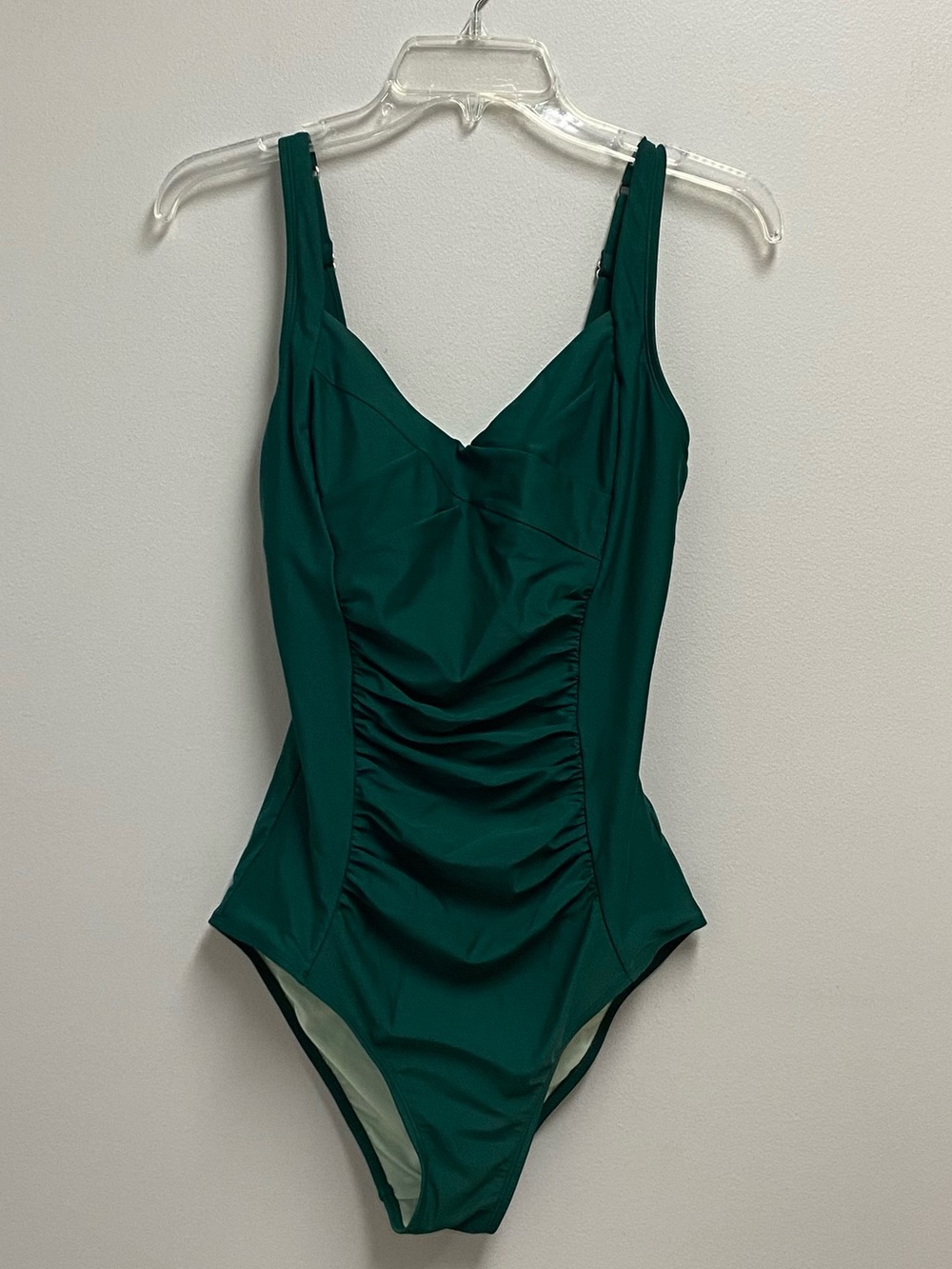 Emerald Green Ruched One-Piece Swimsuit size medium